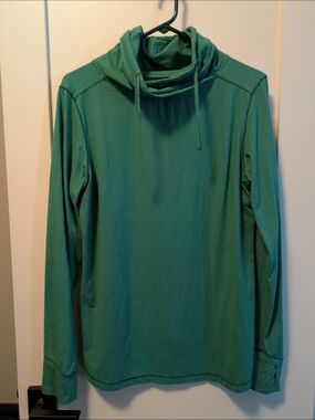White Sierra Green Hooded Long Sleeve Tee